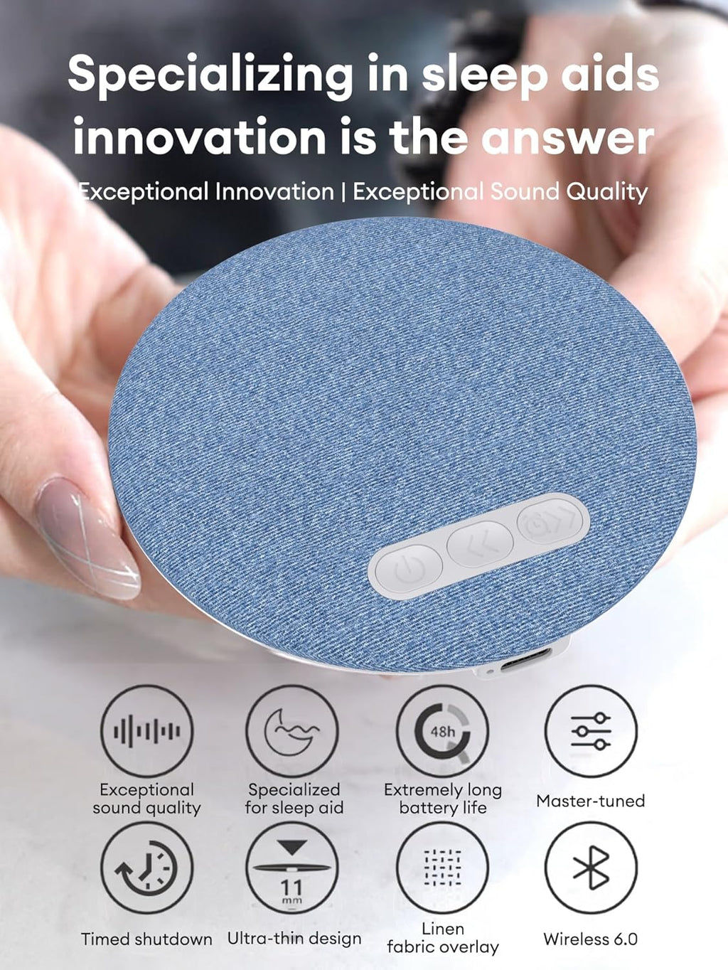 Ultra-Thin Music Pillow Speaker