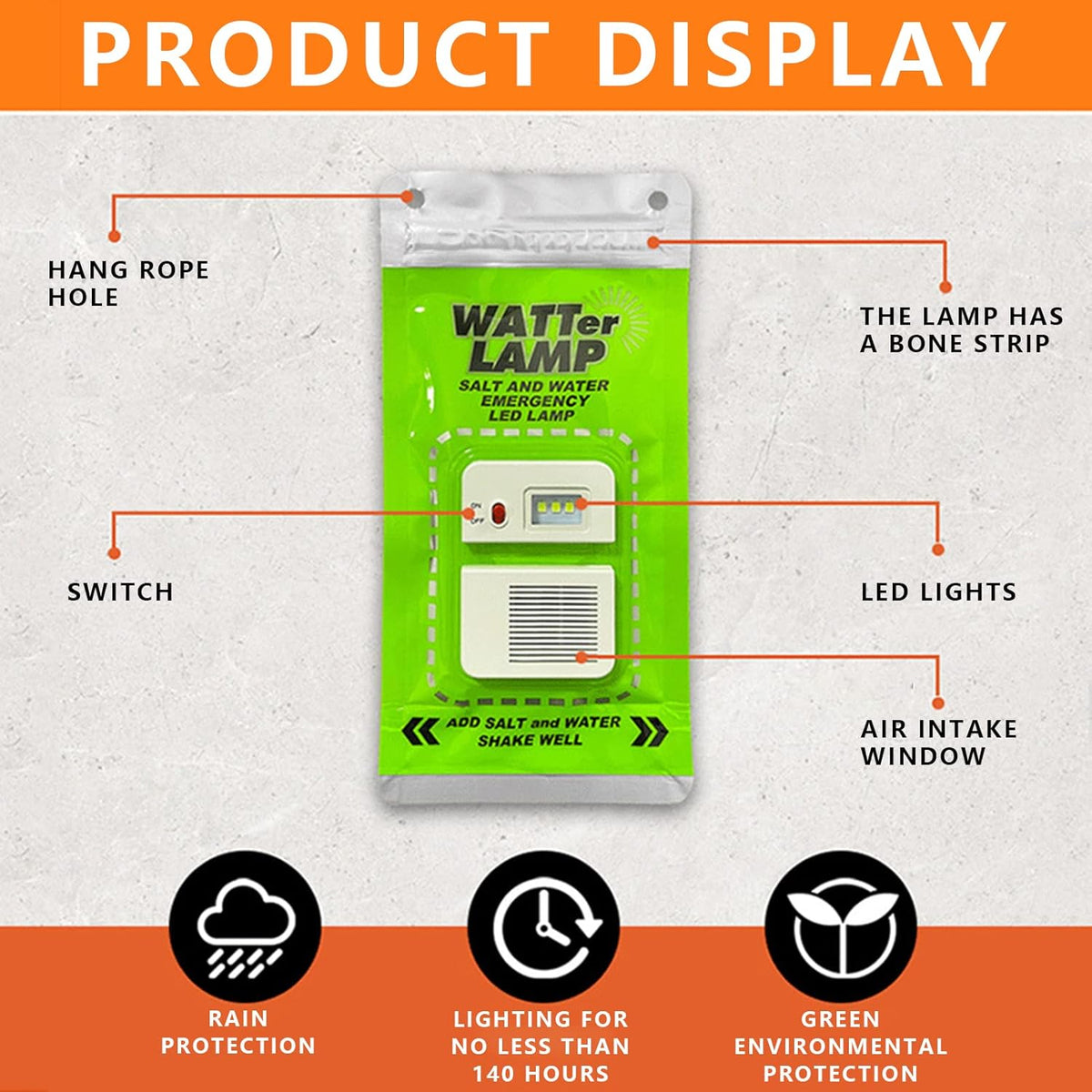 Salt Water LED Emergency Night Light
