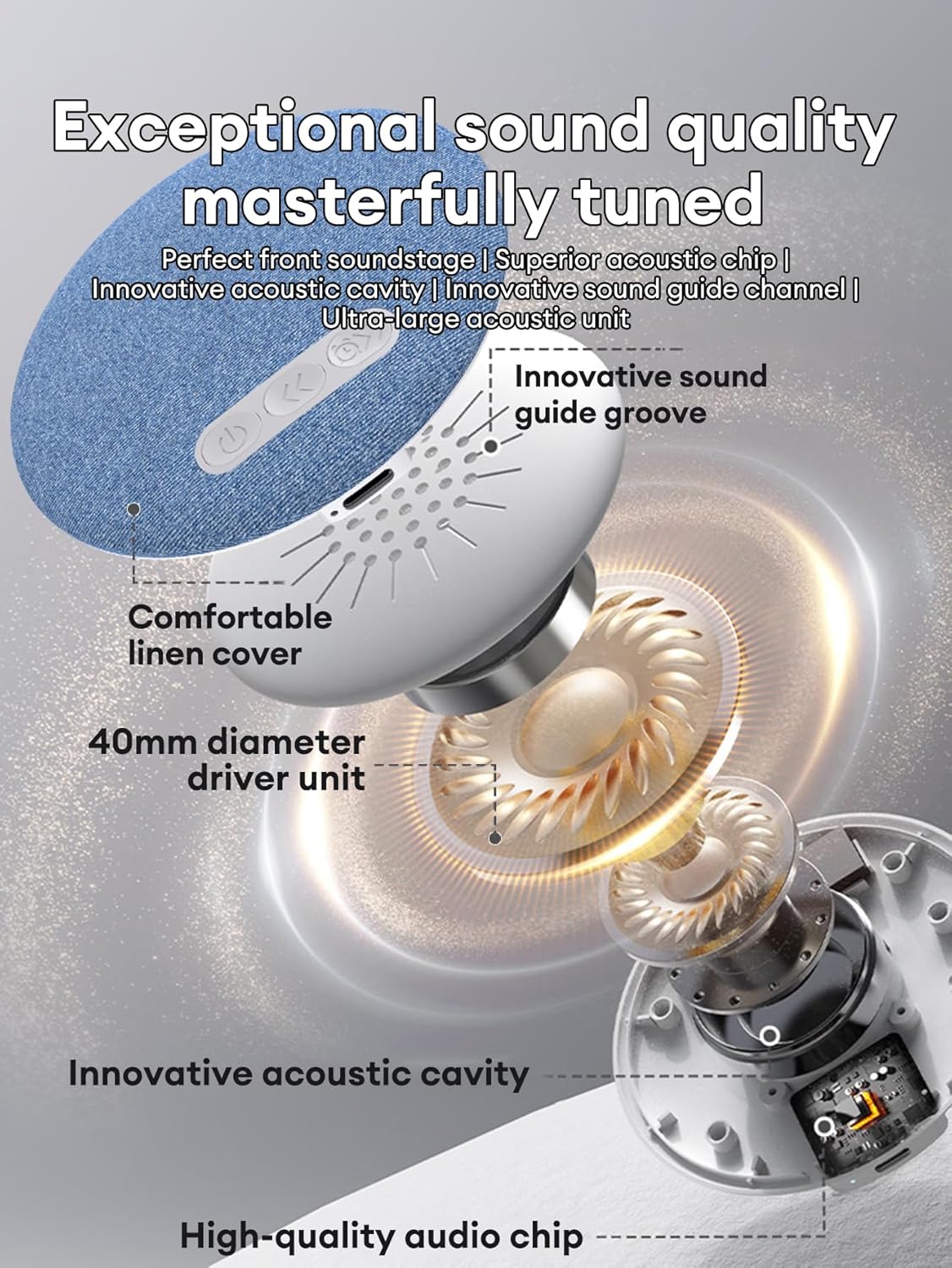Ultra-Thin Music Pillow Speaker