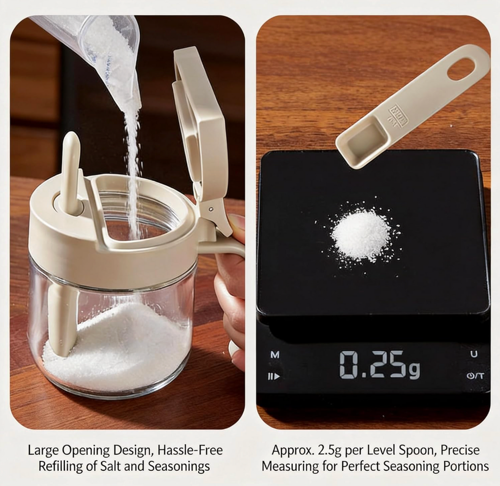 Glass Spice Jars with Spoon