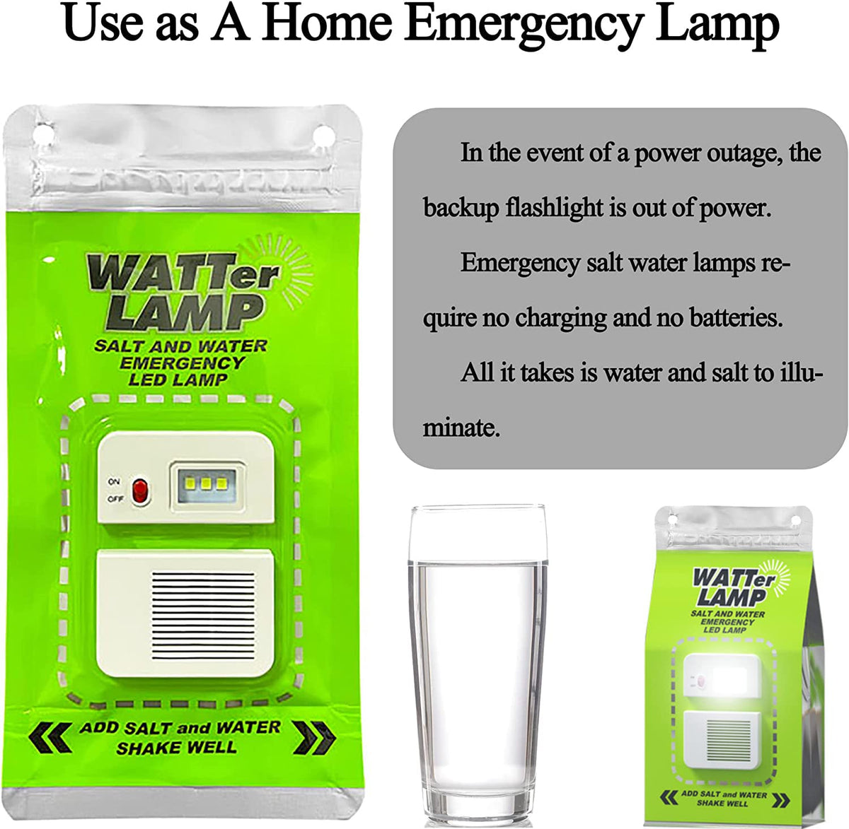 Salt Water LED Emergency Night Light