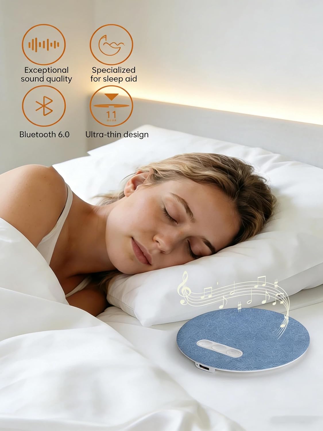 Ultra-Thin Music Pillow Speaker
